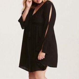 Torrid Boho tassel open long sleeve dress size 1X